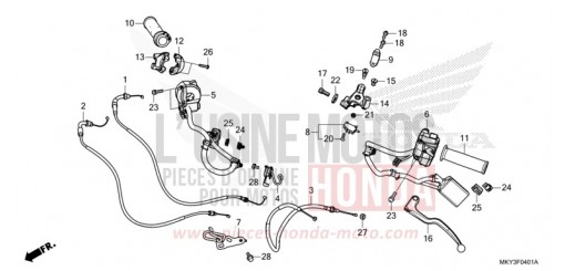 HEBELGRIFF/SCHALTER/KABEL (CBR650RA) CBR650RAM de 2021
